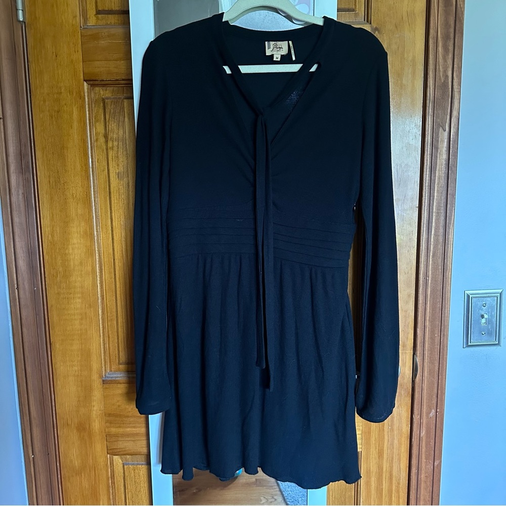 Vintage Paige Black Knit Mini Dress